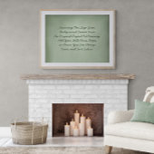 カスタムサイン自分の言葉をアップロードSage Green ポスター