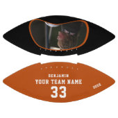 カスタムサッカーのオレンジの名前番号チームフォト アメリカンフットボール (パネル)