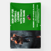 カスタムサッカーのコーチ指導クラスレッスグリーン 横断幕 (縦)