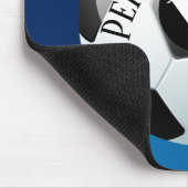 カスタムサッカーのサッカーボール名モノグラム マウスパッド (コーナー)