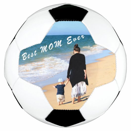 カスタムサッカーのサッカーボール家族の写真ママ サッカーボール (正面)