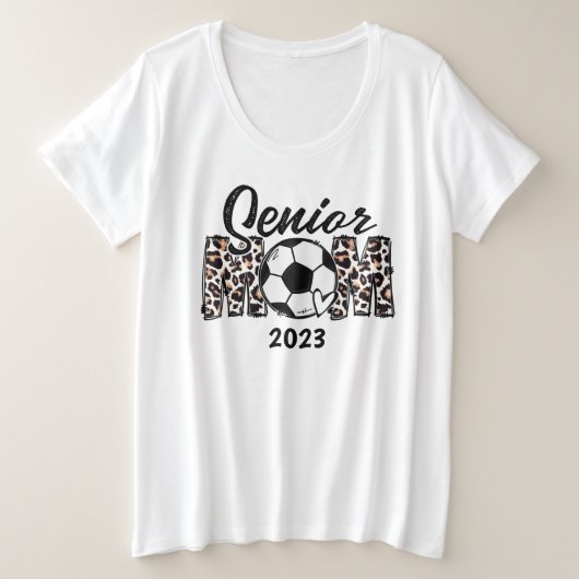 カスタムサッカーのシニアカスタマイズマー プラスサイズTシャツ (デザイン正面)