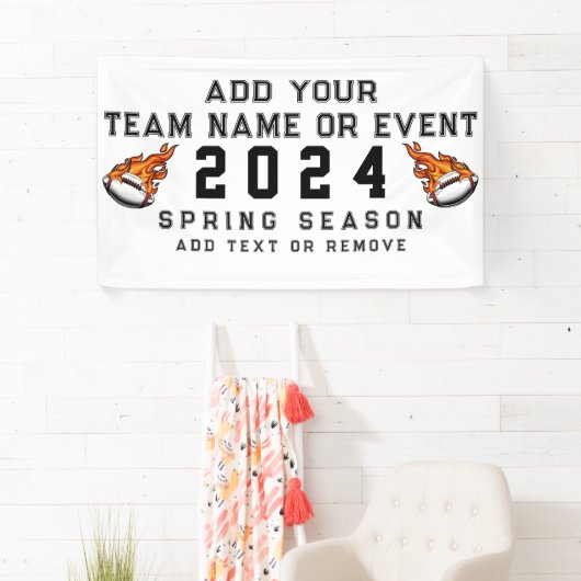 カスタムサッカーのチームスクールネームのロゴとマスコット 横断幕 (インサイチュ)