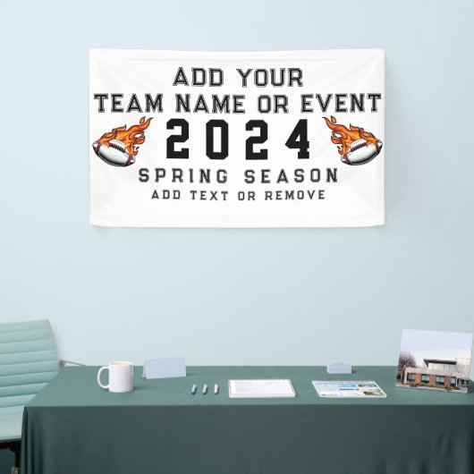 カスタムサッカーのチームスクールネームのロゴとマスコット 横断幕 (トレードショー)