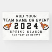 カスタムサッカーのチームスクールネームのロゴとマスコット 横断幕 (横)