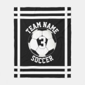 カスタムサッカーのチーム名選手ナンバースポーツ フリースブランケット (正面)