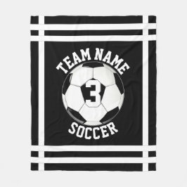 カスタムサッカーのチーム名選手ナンバースポーツ フリースブランケット