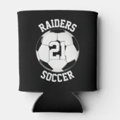 カスタムサッカーのチーム名、選手の名前と番号 缶クーラー (裏面)