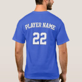 カスタムサッカーのチーム名+選手の名前と番号 Tシャツ (裏面)