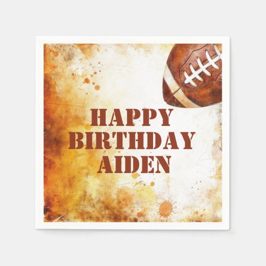 カスタムサッカーのテーマパーティー スタンダードカクテルナプキン (正面)