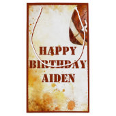 カスタムサッカーのテーマパーティー スモールペーパーバッグ (裏面)