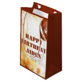 カスタムサッカーのテーマパーティー スモールペーパーバッグ (正面アングル)