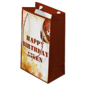 カスタムサッカーのテーマパーティー スモールペーパーバッグ (裏面アングル)