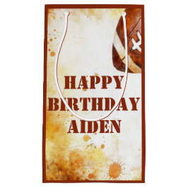 カスタムサッカーのテーマパーティー スモールペーパーバッグ