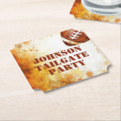 カスタムサッカーのテーマパーティー ペーパーコースター (アングル)