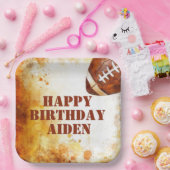 カスタムサッカーのテーマパーティー ペーパープレート (パーティー)