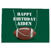 カスタムサッカーのテーマパーティー ラージペーパーバッグ (裏面)