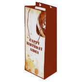 カスタムサッカーのテーマパーティー ワインギフトバッグ (裏面アングル)