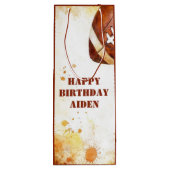 カスタムサッカーのテーマパーティー ワインギフトバッグ (裏面)