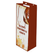 カスタムサッカーのテーマパーティー ワインギフトバッグ (正面アングル)