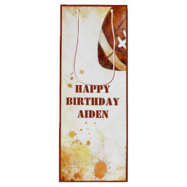 カスタムサッカーのテーマパーティー ワインギフトバッグ