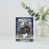 カスタムサッカーのトレーディングカードブルーシルバースタジアム コーリングカード (スタンド正面)