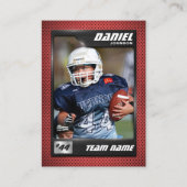 カスタムサッカーのトレーディングカード、選手プロファイルカード コーリングカード (正面)