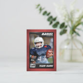 カスタムサッカーのトレーディングカード、選手プロファイルカード コーリングカード (スタンド正面)