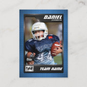 カスタムサッカーのトレーディングカード、選手プロファイルカード コーリングカード (正面)