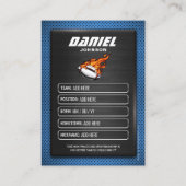 カスタムサッカーのトレーディングカード、選手プロファイルカード コーリングカード (裏面)