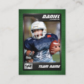 カスタムサッカーのトレーディングカード、選手プロファイルカード コーリングカード (正面)