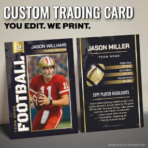 カスタムサッカーのトレーディングカード、金ゴールドプレーヤーカード コーリングカード