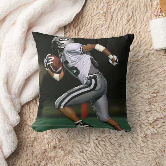 カスタムサッカーの写真スポーツ クッション (ブランケット)