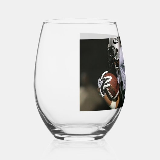 カスタムサッカーの写真スポーツ ステムなしワイングラス (右)