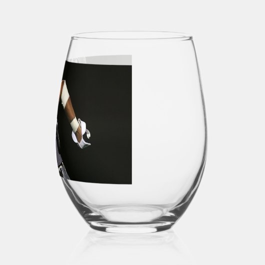 カスタムサッカーの写真スポーツ ステムなしワイングラス (左)