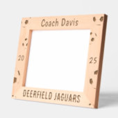 カスタムサッカーコーチギフト刻印写真枠 レーザー彫刻フレーム (左)