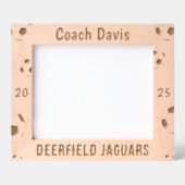 カスタムサッカーコーチギフト刻印写真枠 レーザー彫刻フレーム (正面)