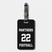 カスタムサッカーチームの色、名前、プレイヤー番号 ラゲッジタグ (裏面縦)