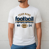 カスタムサッカーチームブルーとブラウンメンズ トライブレンドＴシャツ