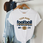 カスタムサッカーチームブルーとブラウン女子 トライブレンドＴシャツ<br><div class="desc">カスタムサッカーの名前と選手の番号Tシャツfor Mom – サッカーのママのホワイトデザインに表示されるレトロなレタリングとチーム名と選手のジャージの番号と一緒にカスタムすることができる文字の機能を備えパーソナライズされたる。ネイビーブルーとゴールデンブラウンがカスタマイズありる。</div>