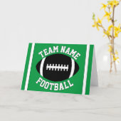 カスタムサッカーチーム名とカラースポーツパーティー カード (黄色い花)
