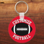 カスタムサッカーチーム名&カラーコーチ/プレーヤー キーホルダー (裏面)