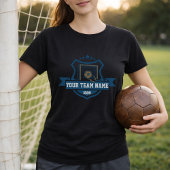 カスタムサッカーチーム名＆日付シールド Tシャツ