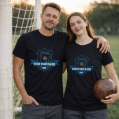 カスタムサッカーチーム名＆日付シールド Tシャツ