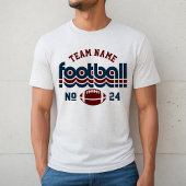 カスタムサッカーチーム濃赤青メンズ トライブレンドTシャツ