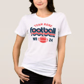 カスタムサッカーチーム紅白青女子 トライブレンドTシャツ (正面)