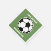 カスタムサッカーテーマキッズバースデーパーティー スタンダードカクテルナプキン (角)