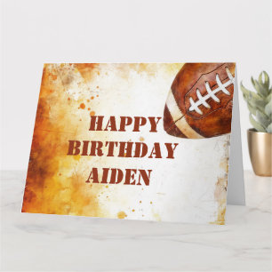 カスタムサッカーテーマ誕生日パーティー カード