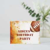 カスタムサッカーテーマ誕生日パーティー シーズンポストカード (スタンド正面)