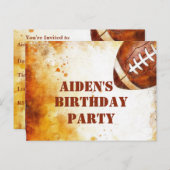 カスタムサッカーテーマ誕生日パーティー シーズンポストカード (正面/裏面)